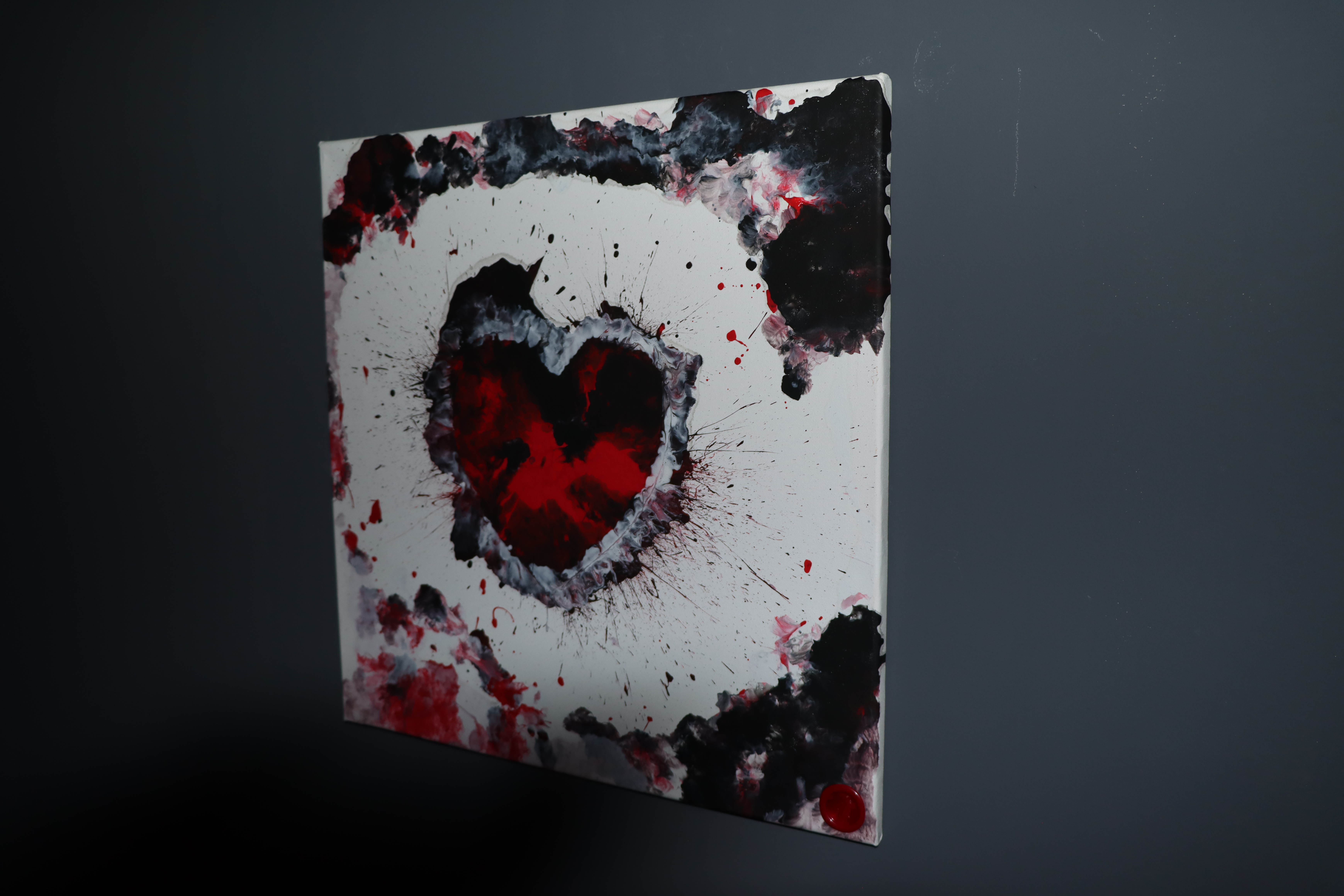 Bild "Herz" in Acrylic Pouring Technik