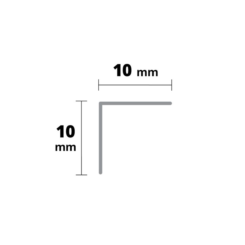 Eckschutzwinkel ALU Lack/pulverbeschichtet weiß 10x10x2000mm