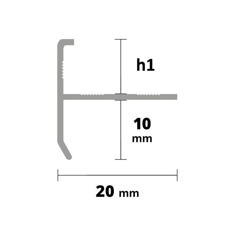 T ALU natur DRAINAGE 8x33x2500mm