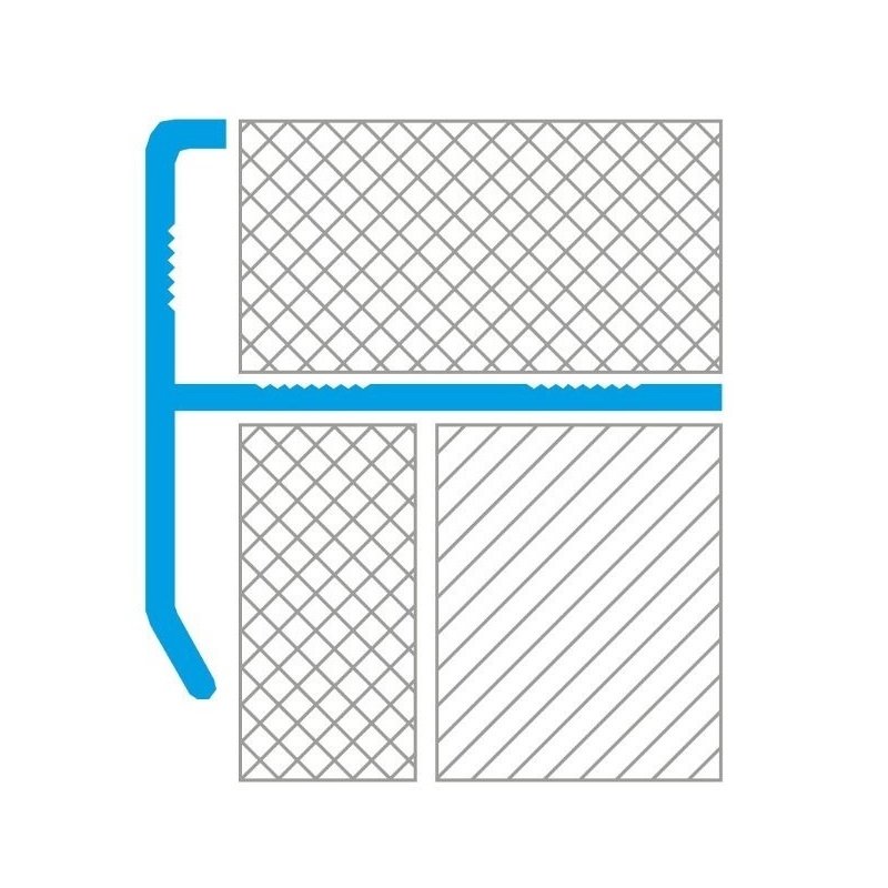 T ALU natur DRAINAGE 8x33x2500mm
