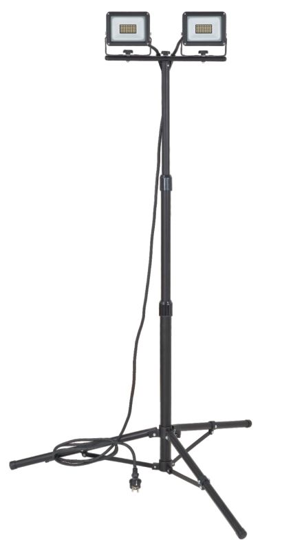 Doppel LED Baustrahler 4800 lm mit höhenverstellbarem Stativ