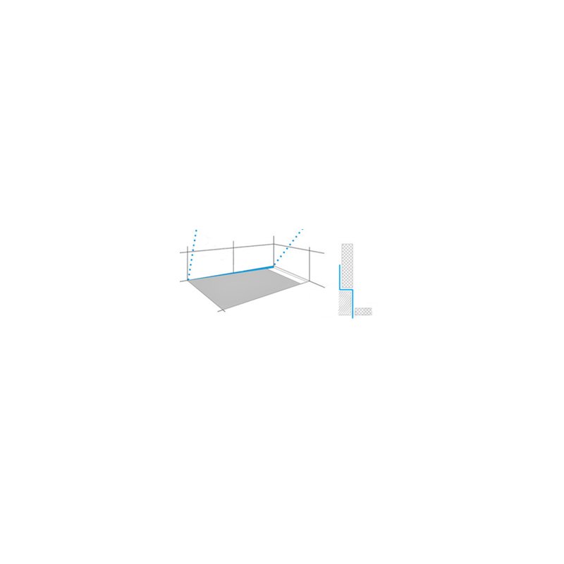 Gefällekeil 2% BODEN/Wand 10x1000mm LINKS 