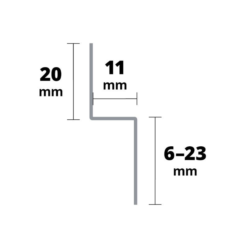 Gefällekeil 2% BODEN/BODEN 11x1500mm LINKS