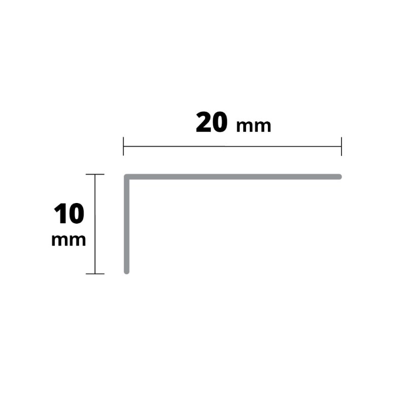 Eckschutzwinkel Edelstahl V2A naturglanz 10x20x2000mm