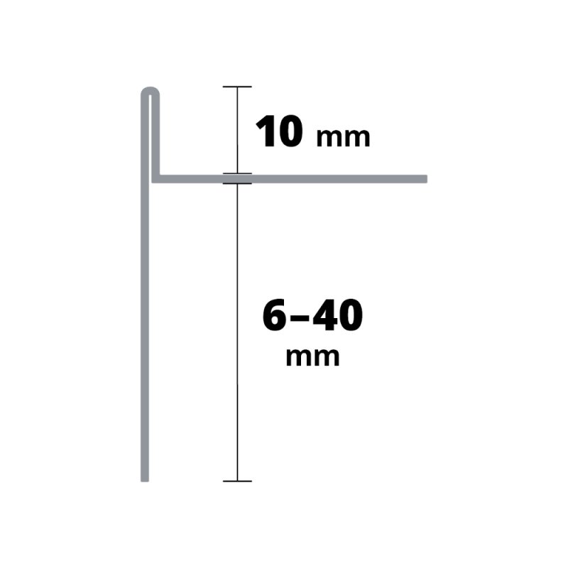 Gefällekeil 2% BODEN/BODEN 10x2000mm RECHTS