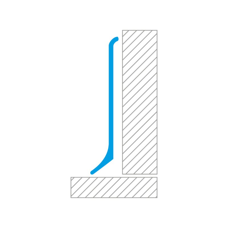 Sockelleiste ALU eloxiert 100x2700mm  