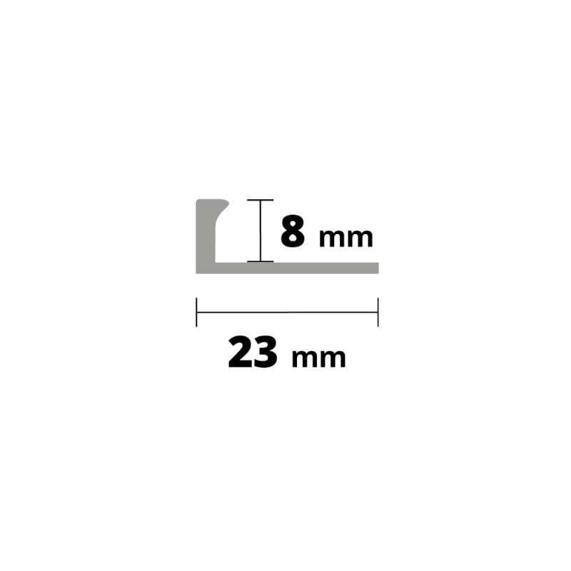 L ALU natur DRAINAGE 8x2500mm