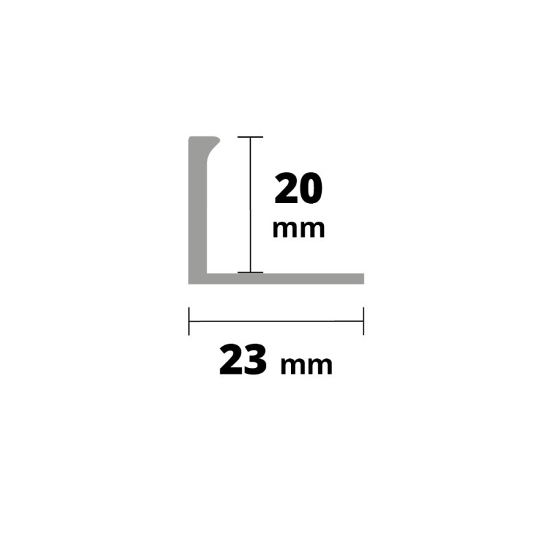 L ALU natur DRAINAGE 20x2500mm