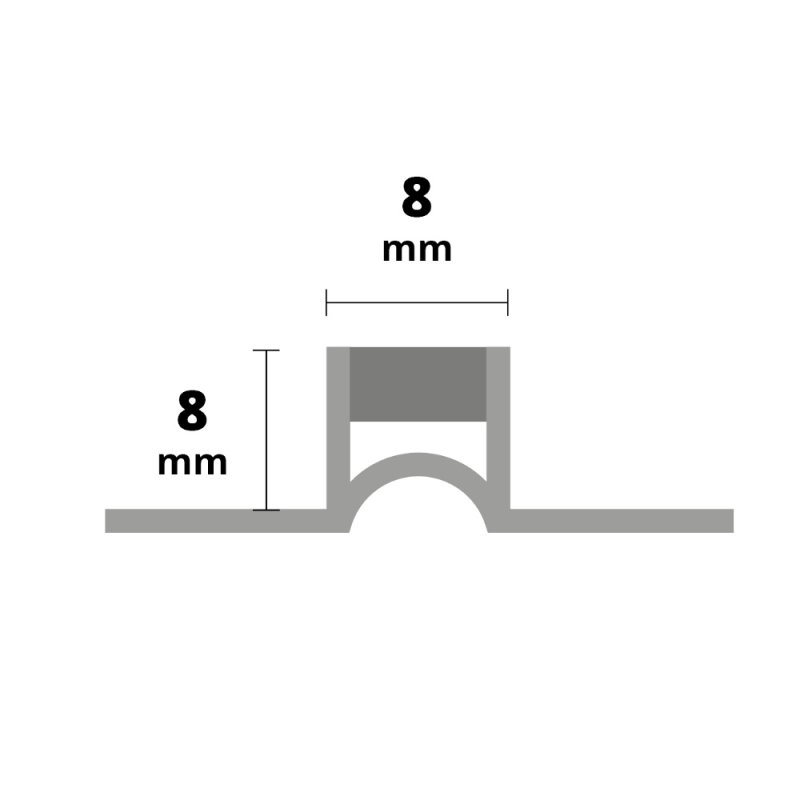 Dehnfugenprofil PVC grau