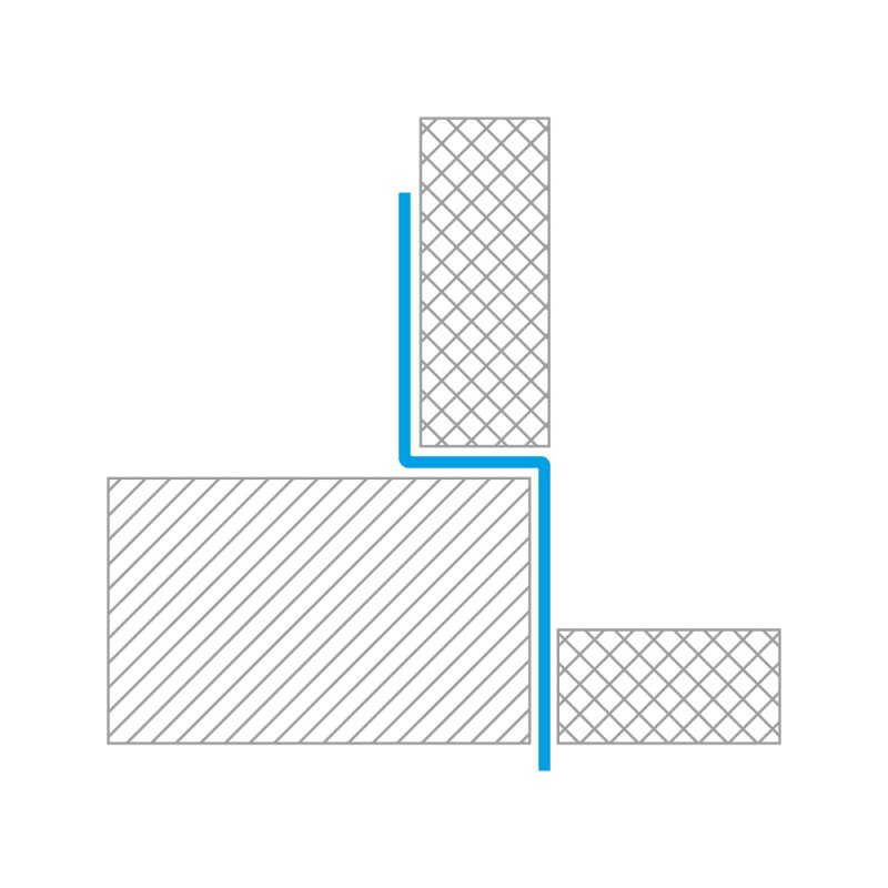 Gefällekeil 2% BODEN/Wand 10x1000mm LINKS 