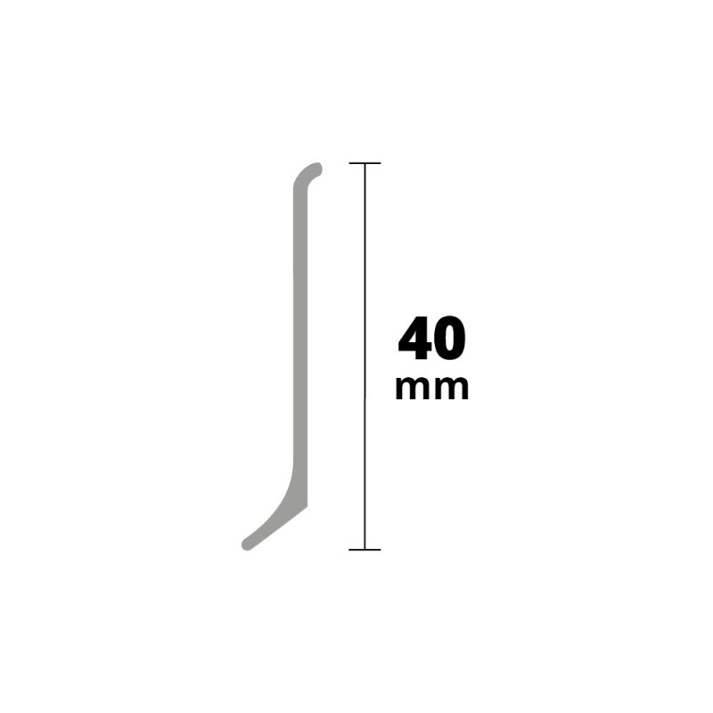 Sockelleiste ALU eloxiert 40x2700mm